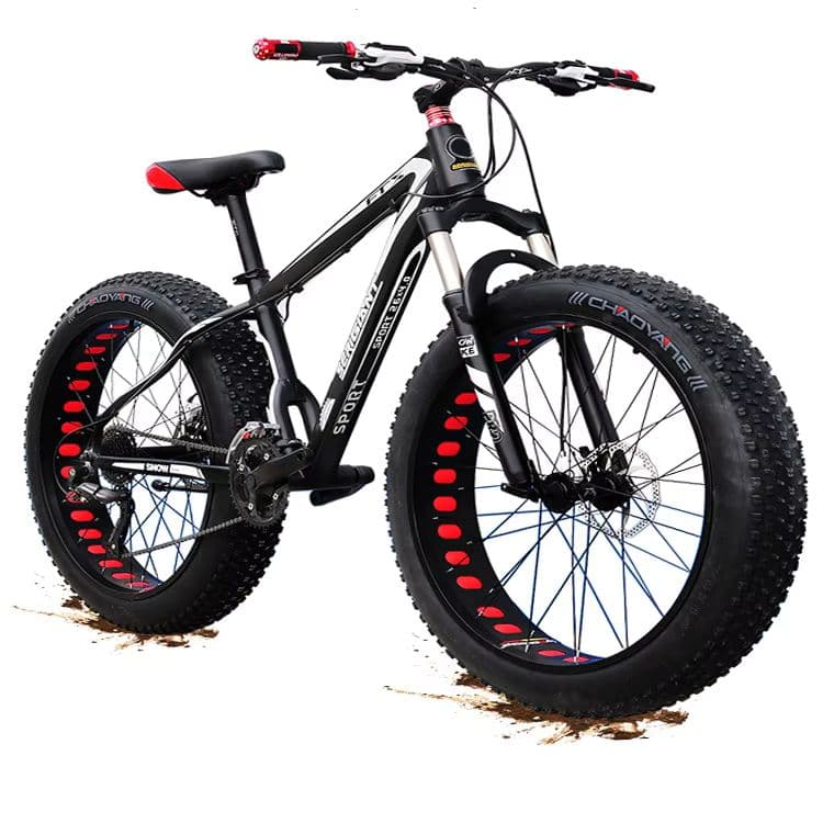26-Inch Off-Road Fatbike with Shock Absorption and Disc Brakes-sku-7