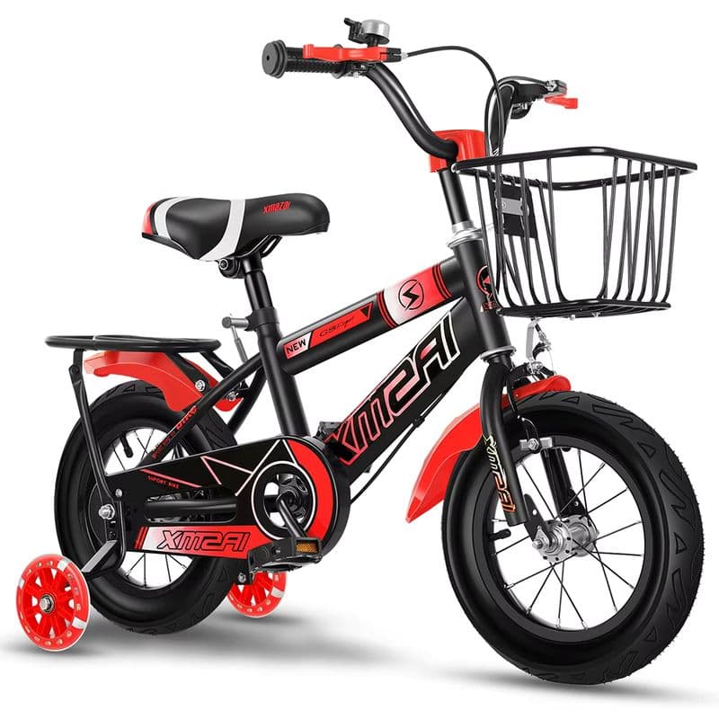 Children's Bicycle with Steel Frame and Training Wheels for Ages 3-12-sku-5