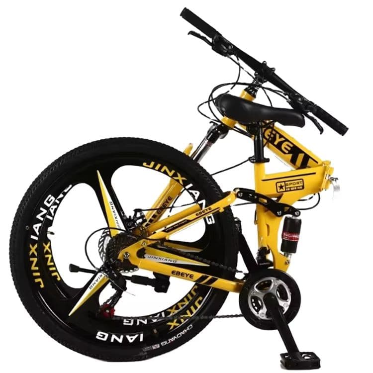 Versatile 26" Folding Mountain Bike with 21-Speed Gear System-sku-2